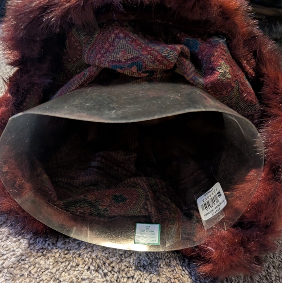 Plush Burgundy African American Black Santa Claus Figurine Tree Topper - Picture 3 of 3